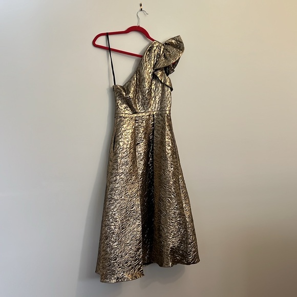 Antonio Melani Bridgett Jacquard One Shoulder Asymmetrical A-Line Dress - Picture 5 of 12